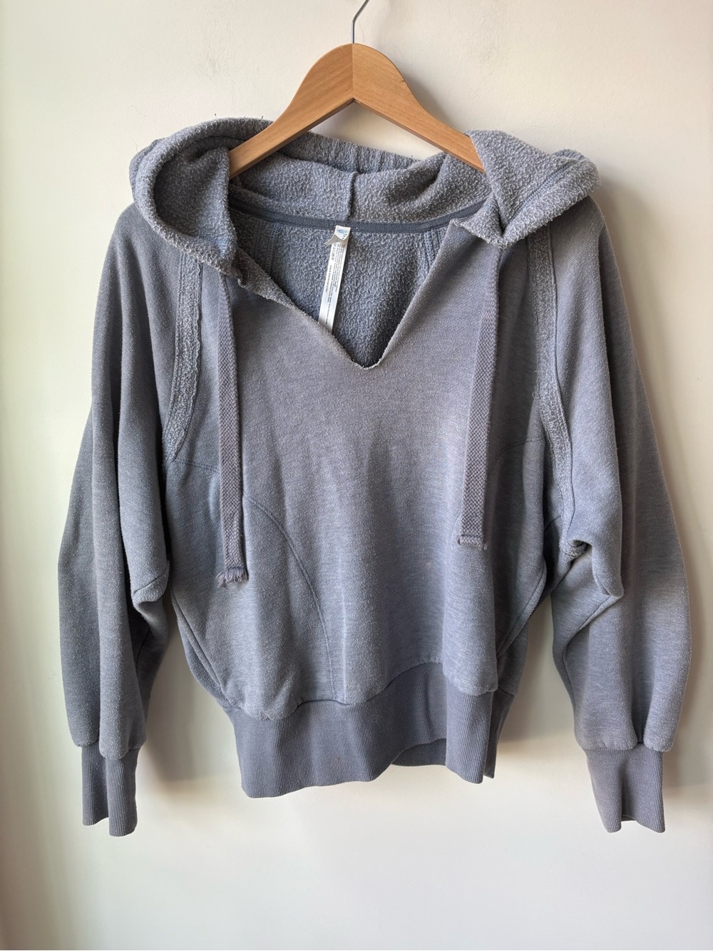 Free People Movement North Shore Hoodie in Blue Grey Layering Athleisure Size M